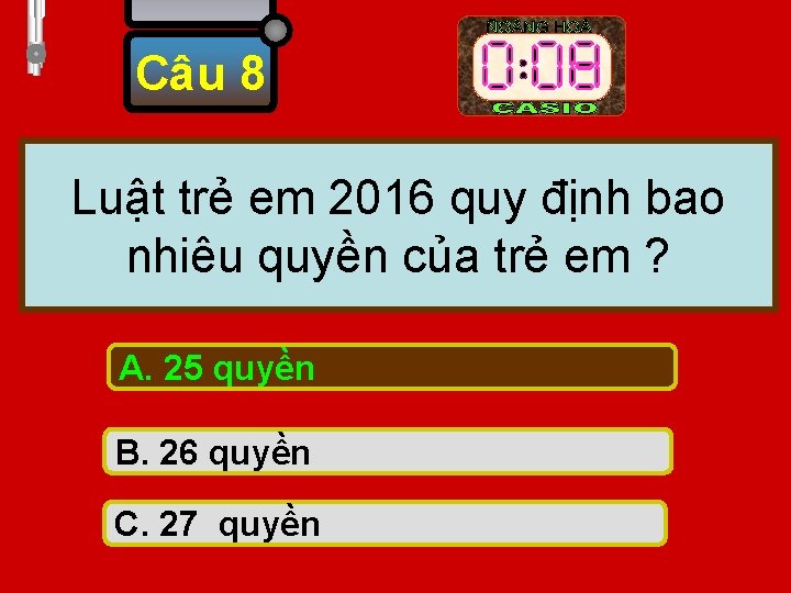 Câu 8 Luật trẻ em 2016 quy định bao nhiêu quyền của trẻ em