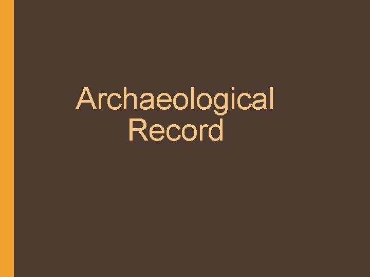 Archaeological Record 