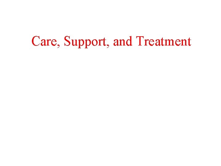 Care, Support, and Treatment 