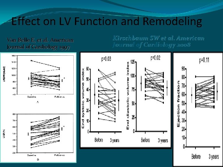 Effect on LV Function and Remodeling Van Belle E, et al. American Journal of