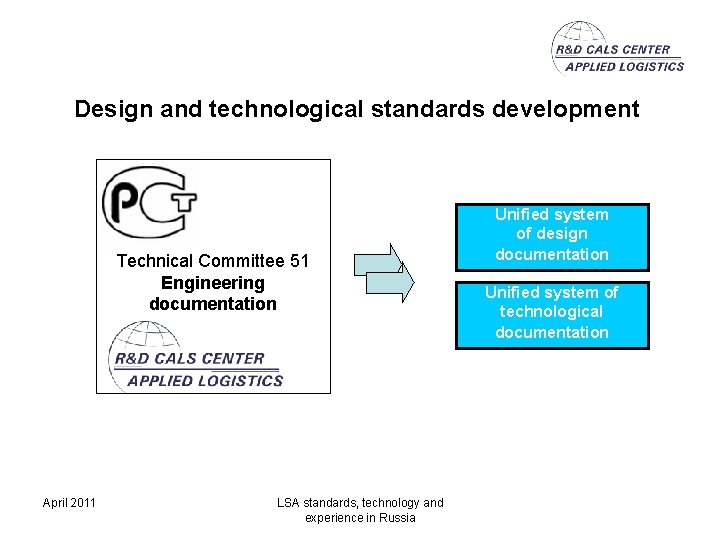 Design and technological standards development Technical Committee 51 Engineering documentation April 2011 LSA standards,
