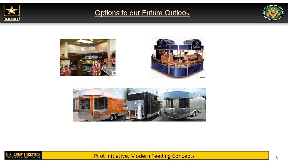 Options to our Future Outlook Pilot Initiative, Modern Feeding Concepts 6 