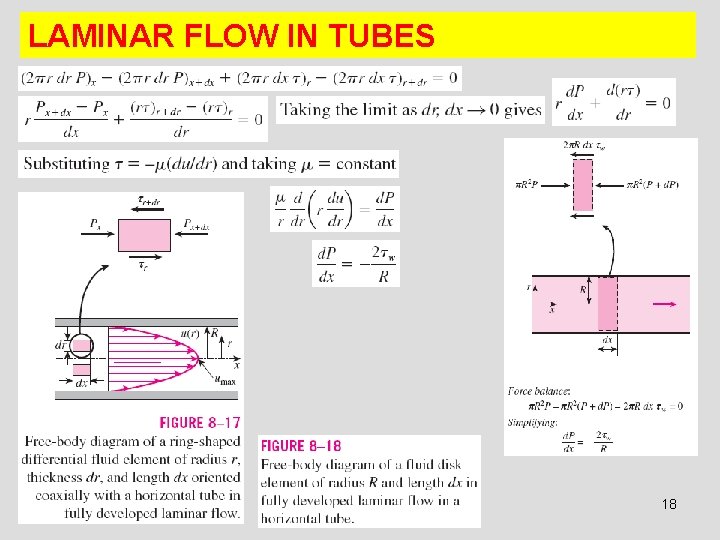 LAMINAR FLOW IN TUBES 18 