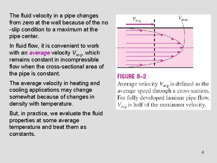 The fluid velocity in a pipe changes from zero at the wall because of