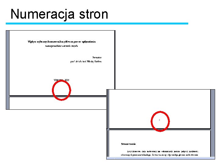 Numeracja stron 