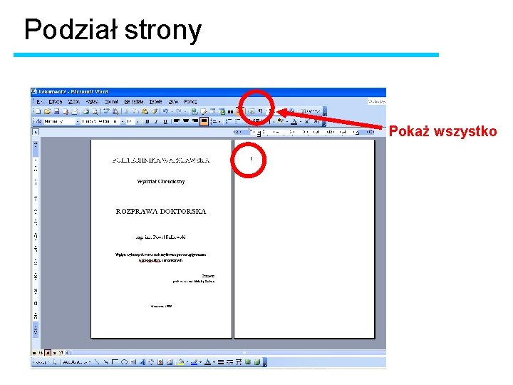 Podział strony Pokaż wszystko 