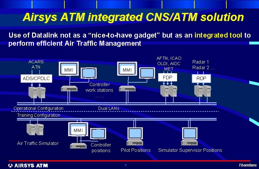 Airsys ATM integrated CNS/ATM solution Use of Datalink not as a “nice-to-have gadget” but