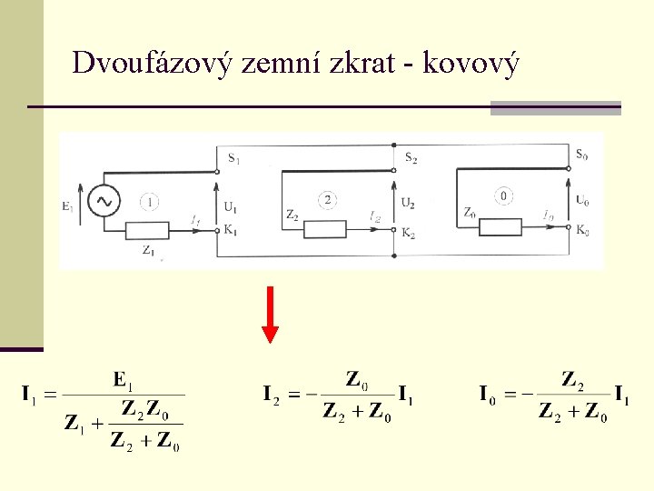 Dvoufázový zemní zkrat - kovový 