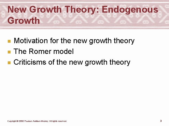New Growth Theory: Endogenous Growth n n n Motivation for the new growth theory