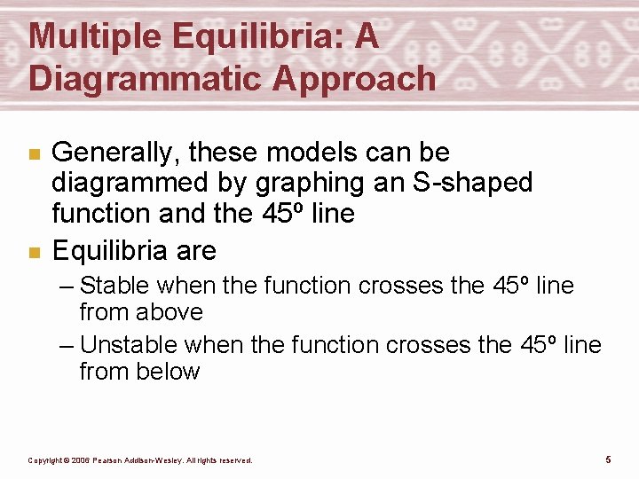 Multiple Equilibria: A Diagrammatic Approach n n Generally, these models can be diagrammed by