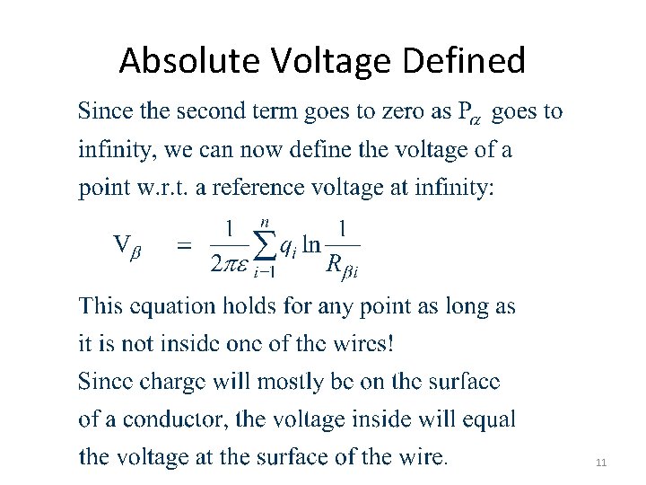 Absolute Voltage Defined 11 