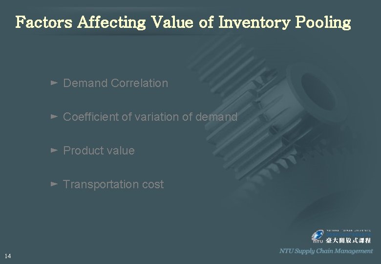Factors Affecting Value of Inventory Pooling ► Demand Correlation ► Coefficient of variation of