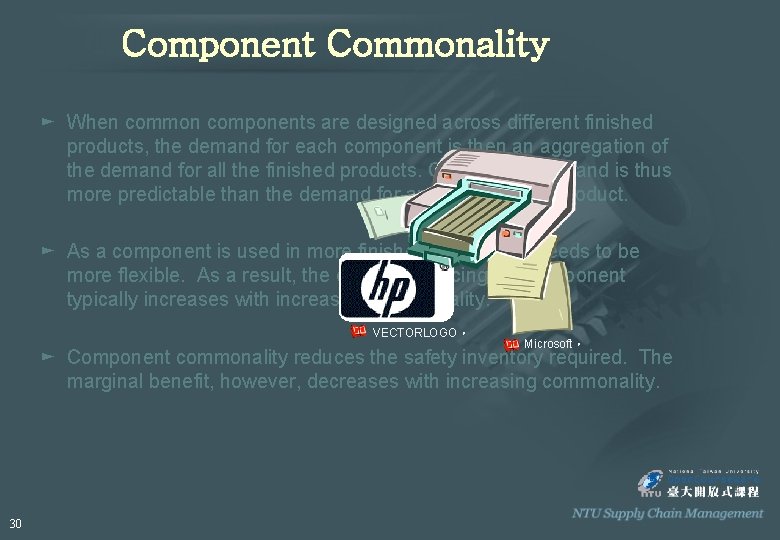 Component Commonality ► When common components are designed across different finished products, the demand
