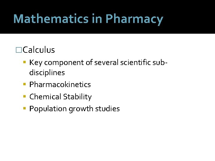 Pharma Math Mathematics in Pharmacy Improving Student Performance and Engagement