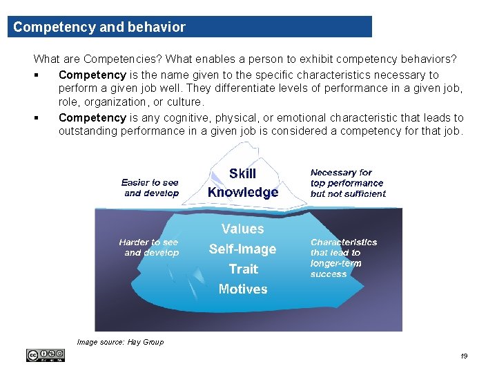 Competency and behavior What are Competencies? What enables a person to exhibit competency behaviors? Competency and behavior What are Competencies? What enables a person to exhibit competency behaviors?