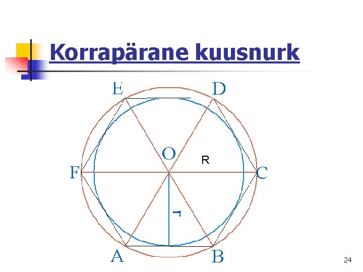 Korrapärane kuusnurk 24 