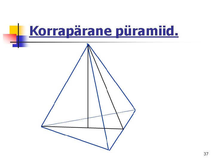 Korrapärane püramiid. 37 