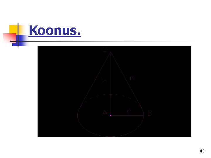 Koonus. 43 