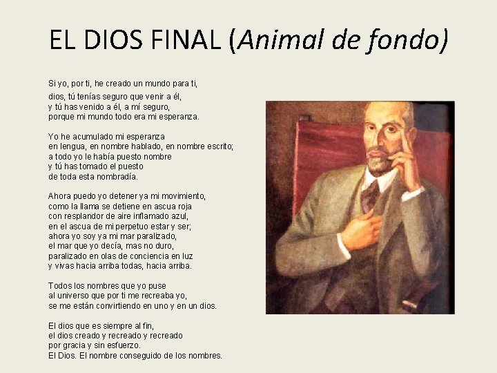 EL DIOS FINAL (Animal de fondo) Si yo, por ti, he creado un mundo EL DIOS FINAL (Animal de fondo) Si yo, por ti, he creado un mundo