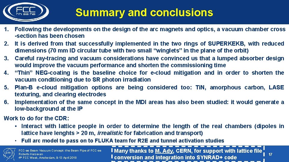 Summary and conclusions 1. 2. 3. 4. 5. 6. Following the developments on the Summary and conclusions 1. 2. 3. 4. 5. 6. Following the developments on the