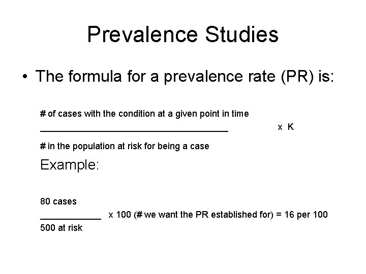 Statistics for Health Care Biostatistics Phases of a