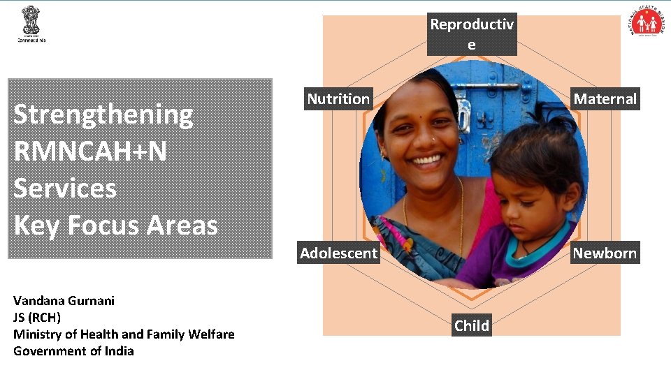 Reproductiv e Strengthening RMNCAH+N Services Key Focus Areas Vandana Gurnani JS (RCH) Ministry of