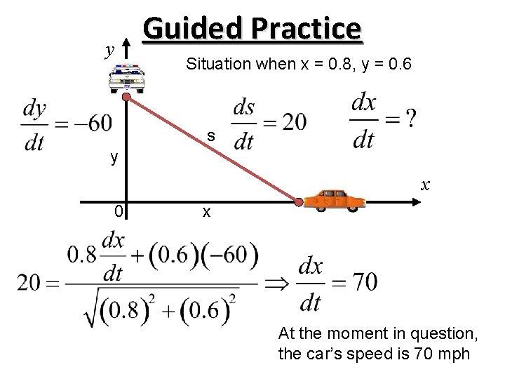 y Guided Practice Situation when x = 0. 8, y = 0. 6 s y Guided Practice Situation when x = 0. 8, y = 0. 6 s