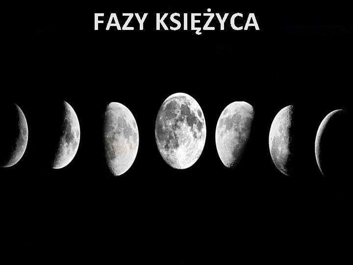 FAZY KSIĘŻYCA FAZY KSIĘŻYCA