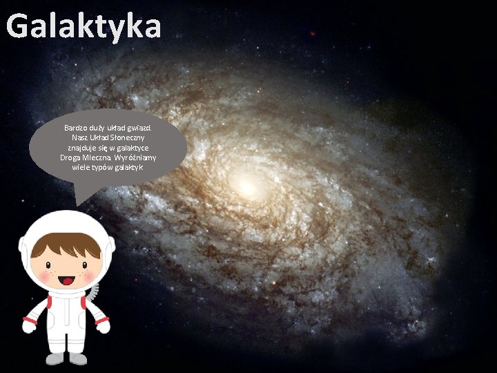 Galaktyka Bardzo duży układ gwiazd. Nasz Układ Słoneczny znajduje się w galaktyce Droga Mleczna. Galaktyka Bardzo duży układ gwiazd. Nasz Układ Słoneczny znajduje się w galaktyce Droga Mleczna.