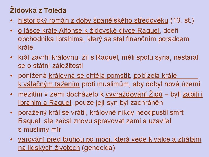Židovka z Toleda • historický román z doby španělského středověku (13. st. ) •