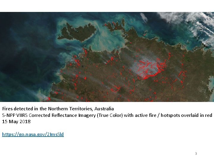 Fires detected in the Northern Territories, Australia S-NPP VIIRS Corrected Reflectance Imagery (True Color)