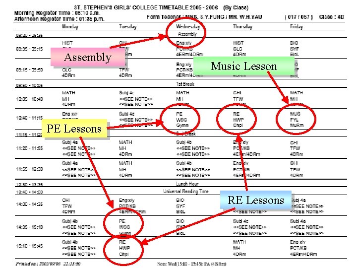 Assembly Music Lesson PE Lessons RE Lessons 