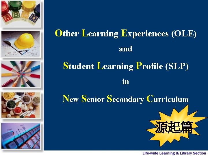 Other Learning Experiences (OLE) and Student Learning Profile (SLP) in New Senior Secondary Curriculum