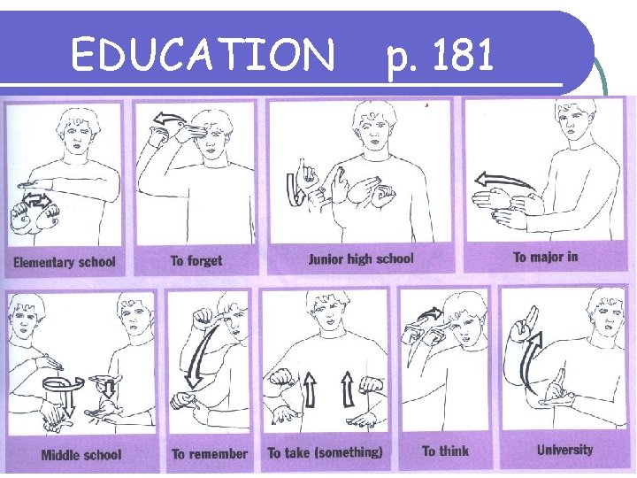 EDUCATION p. 181 