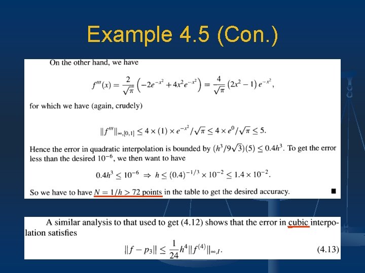 Example 4. 5 (Con. ) 