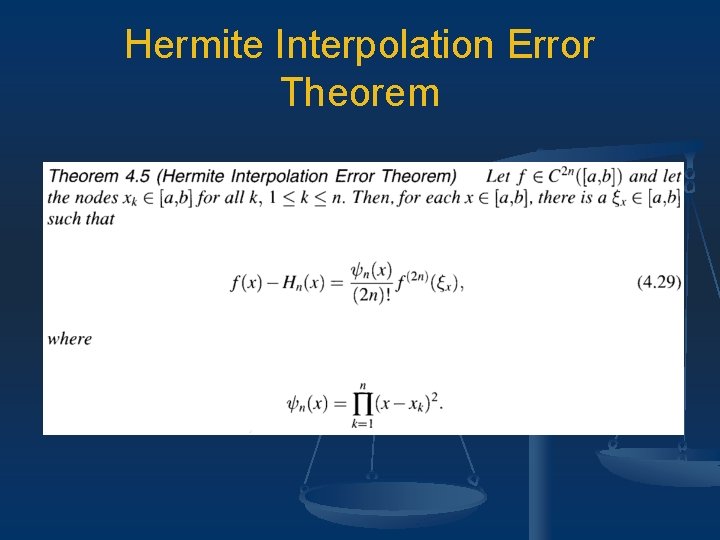 Hermite Interpolation Error Theorem 