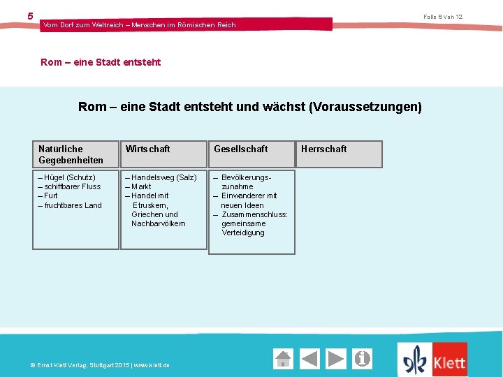 5 Folie 8 von 12 Vom Dorf zum Weltreich – Menschen im Römischen Reich