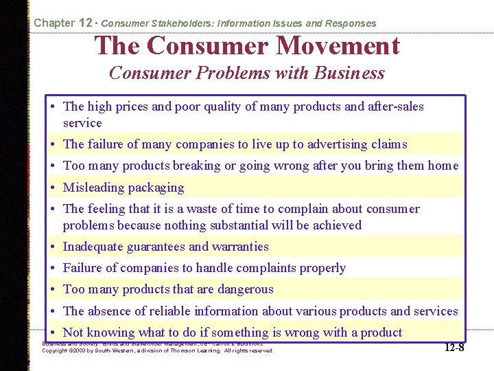 Chapter 12 Consumer Stakeholders Information Issues and Responses