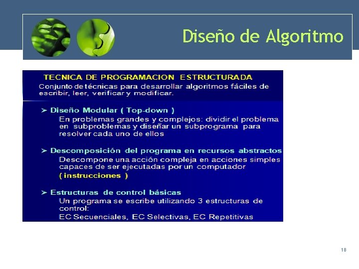 Diseño de Algoritmo 18 Diseño de Algoritmo 18
