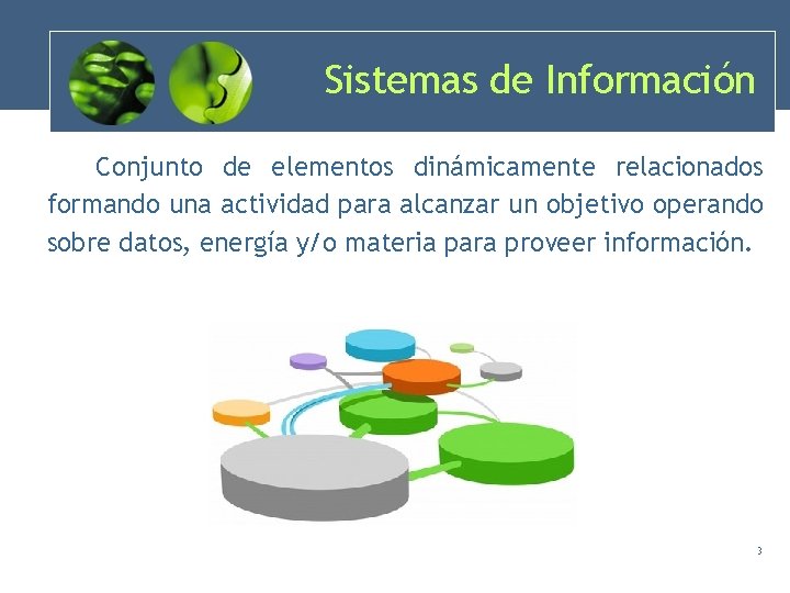 Sistemas de Información Conjunto de elementos dinámicamente relacionados formando una actividad para alcanzar un Sistemas de Información Conjunto de elementos dinámicamente relacionados formando una actividad para alcanzar un