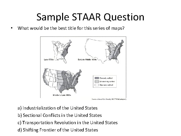 Sample STAAR Question • What would be the best title for this series of
