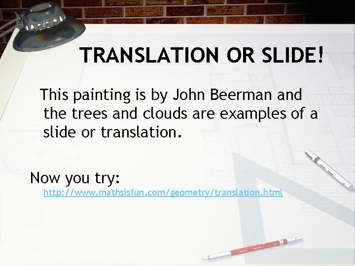 TRANSLATION OR SLIDE! This painting is by John Beerman and the trees and clouds