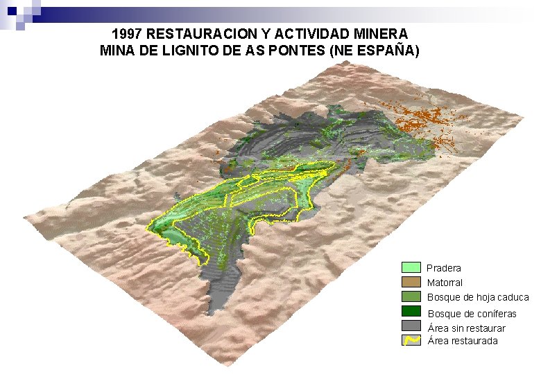 1997 RESTAURACION Y ACTIVIDAD MINERA MINA DE LIGNITO DE AS PONTES (NE ESPAÑA) Pradera