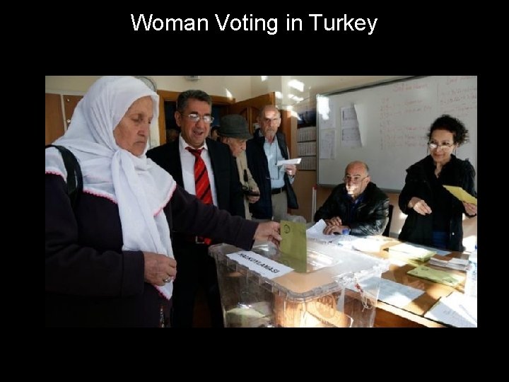 Woman Voting in Turkey 