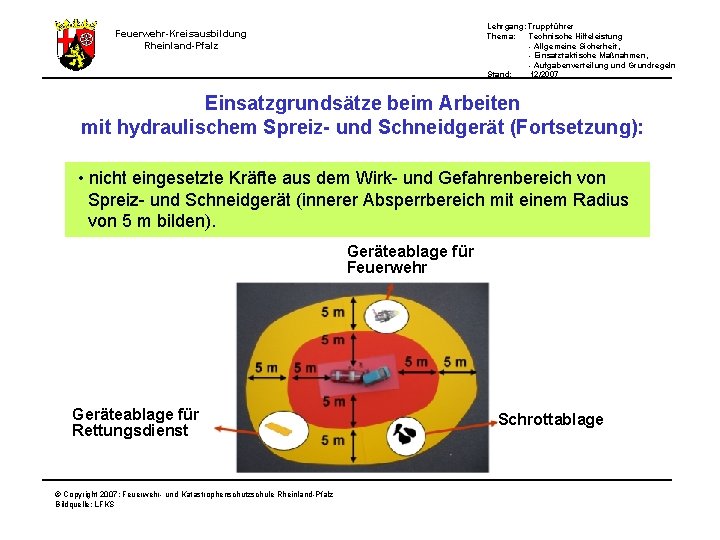 Lehrgang Truppfhrer Thema Technische Hilfeleistung Allgemeine Sicherheit Einsatztaktische
