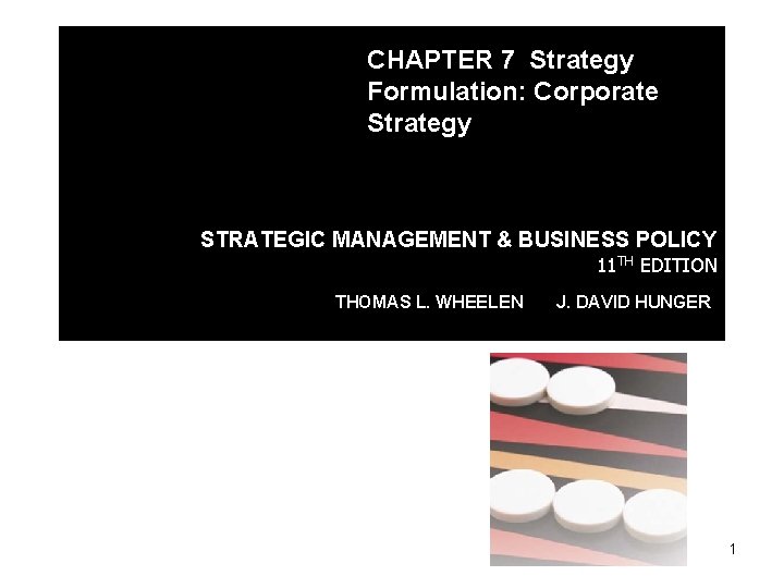 CHAPTER 7 Strategy Formulation: Corporate Strategy STRATEGIC MANAGEMENT & BUSINESS POLICY 11 TH EDITION