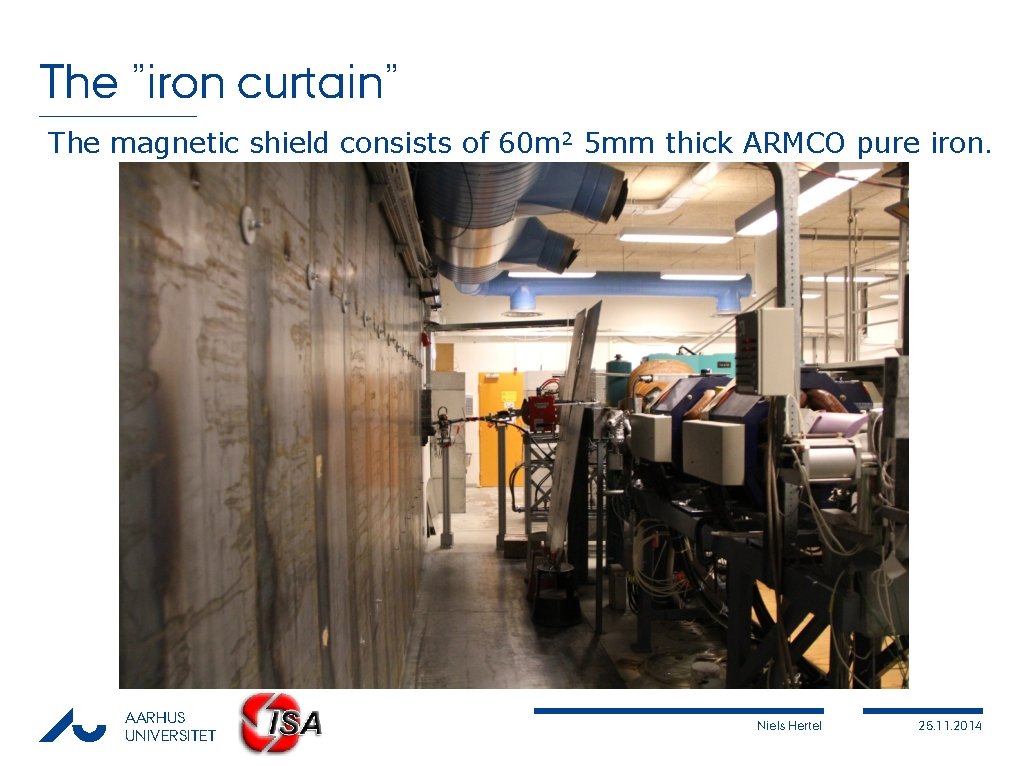 The ”iron curtain” The magnetic shield consists of 60 m 2 5 mm thick