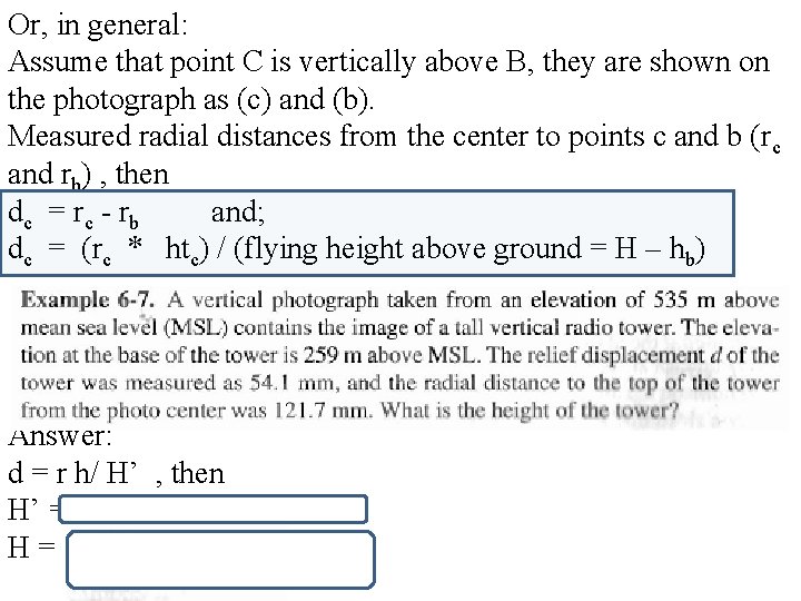 Or, in general: Assume that point C is vertically above B, they are shown