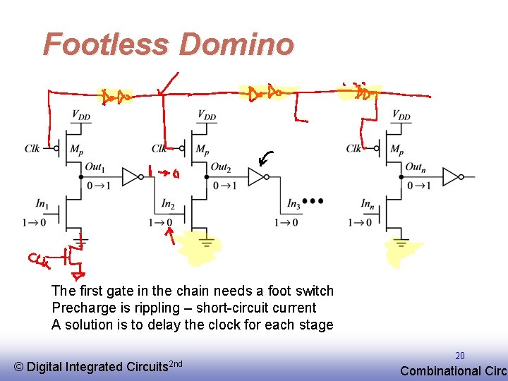 Footless Domino The first gate in the chain needs a foot switch Precharge is