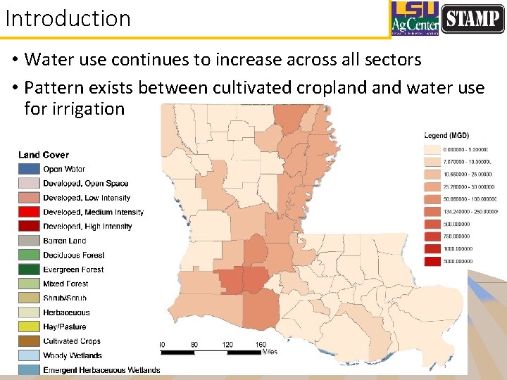 Introduction • Water use continues to increase across all sectors • Pattern exists between